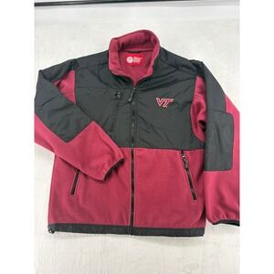 Collegiate Licensed Product Virginia Tech Mens L Fleece Jacket Maroon VT Hokies